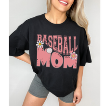 Load image into Gallery viewer, Baseball Mom Comfort Colors® T-Shirt, Spring or Summer Tee, Gift for Mom, Distressed, Retro Design Baseball T-Shirt
