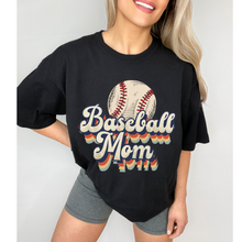 Load image into Gallery viewer, Baseball Mom Comfort Colors® T-Shirt, Spring or Summer Tee, Gift for Mom, Distressed, Retro Design Baseball T-Shirt
