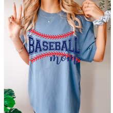 Load image into Gallery viewer, Baseball Mom Comfort Colors® T-Shirt, Spring or Summer Tee, Gift for Mom, Distressed, Retro Design Baseball Mom T-Shirt
