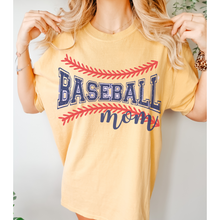 Load image into Gallery viewer, Baseball Mom Comfort Colors® T-Shirt, Spring or Summer Tee, Gift for Mom, Distressed, Retro Design Baseball Mom T-Shirt
