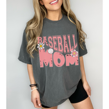 Load image into Gallery viewer, Baseball Mom Comfort Colors® T-Shirt, Spring or Summer Tee, Gift for Mom, Distressed, Retro Design Baseball T-Shirt
