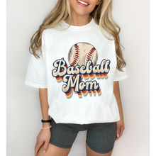 Load image into Gallery viewer, Baseball Mom Comfort Colors® T-Shirt, Spring or Summer Tee, Gift for Mom, Distressed, Retro Design Baseball T-Shirt
