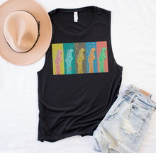 Load image into Gallery viewer, Vintage Guitars Unisex Bella Canvas® Muscle Tank, Spring or Summer Women's Beautiful Colors Music Festival Tank, Olive, Mauve, White or Dusty Blue
