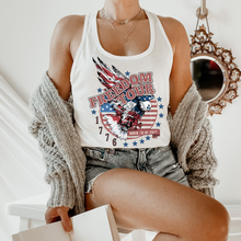 Load image into Gallery viewer, Freedom Tour Women&#39;s Fourth of July T Shirt, Sweatshirt or Tank July 4th Freedom Tour Born to be Free 1776 Eagle 4th of July Collection
