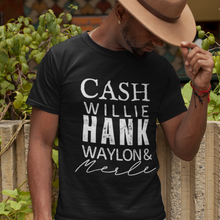 Load image into Gallery viewer, Trendy Cash, Willie, Hank, Waylon, Merle Unisex Comfort Colors® T-shirt, Men's or Women's Spring or Summer T-Shirt, Country Music Artists T-Shirt
