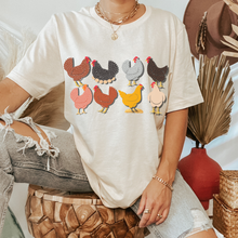 Load image into Gallery viewer, Farm Hens and Chickens Unisex Bella Canvas™ T-Shirt Trendy Chicken Coop Tee Great for A Gift for Chicken and Hen Lovers
