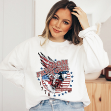 Load image into Gallery viewer, Freedom Tour Women&#39;s Fourth of July T Shirt, Sweatshirt or Tank July 4th Freedom Tour Born to be Free 1776 Eagle 4th of July Collection
