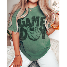 Load image into Gallery viewer, Game Day Comfort Colors® T-Shirt, Spring or Summer Tee, Gift for Mom, Distressed Design Game Day T-Shirt, Baseball T-Shirt
