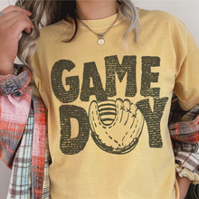 Load image into Gallery viewer, Game Day Comfort Colors® T-Shirt, Spring or Summer Tee, Gift for Mom, Distressed Design Game Day T-Shirt, Baseball T-Shirt
