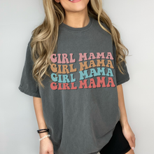 Load image into Gallery viewer, Girl Mama, Unisex Garment-Dyed T-shirt Comfort Colors® Tee in Green, Yam, Mustard, White, Watermelon, Pepper Mother&#39;s Day Gift, Gift for Mom
