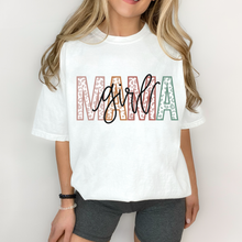 Load image into Gallery viewer, Girl Mama Comfort Colors® T-Shirt, Mother&#39;s Day Gift, Gift for Mom, Pastel Flower Letters T-Shirt in Six Spring Colors, Garment Dyed T-Shirt
