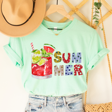 Load image into Gallery viewer, Summer Margarita Unisex Bella Canvas® T-shirt Women&#39;s Heather Peach, Heather Mint or White Pretty Summer T-Shirts
