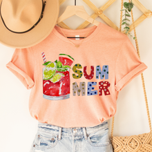 Load image into Gallery viewer, Summer Margarita Unisex Bella Canvas® T-shirt Women&#39;s Heather Peach, Heather Mint or White Pretty Summer T-Shirts
