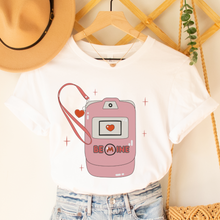Load image into Gallery viewer, Women's Valentine's Unisex Jersey Short Sleeve Tee Funny Be Mine Flip-Phone in Pink, Red or White Soft Bella Canvas Valentine's T-Shirt
