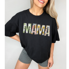 Load image into Gallery viewer, Mama Comfort Colors® T-Shirt, Spring or Summer Tee, Gift for Mom, Faux Embroidered Letters T-Shirt, Mother&#39;s Day T-Shirt Gift
