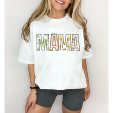 Load image into Gallery viewer, Mama Comfort Colors® T-Shirt, Spring or Summer Tee, Gift for Mom, Faux Embroidered Letters T-Shirt, Mother&#39;s Day T-Shirt Gift
