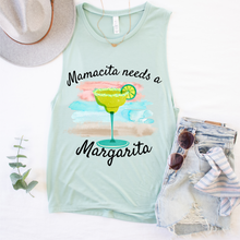 Load image into Gallery viewer, Mamacita Needs A Margarita Summer Muscle Tank Gift for Mother&#39;s Day Gift for Her Muscle Tank
