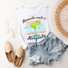 Load image into Gallery viewer, Mamacita Needs A Margarita Summer Muscle Tank Gift for Mother&#39;s Day Gift for Her Muscle Tank
