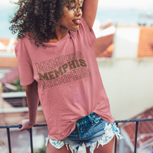 Load image into Gallery viewer, Trendy Memphis Unisex Comfort Colors® T-shirt, Retro Music Scene, Music Festival Spring or Summer T-Shirt, Watermelon Terra Cotta or White
