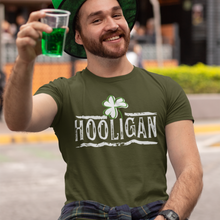 Load image into Gallery viewer, St. Patrick's Day Hooligan Unisex Comfort Colors® T-shirt, Men's or Women's Spring T-Shirt in Light Green, Sage or MossT-Shirt
