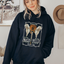 Load image into Gallery viewer, Nashville Music City Unisex Heavy Blend™ Hoodie or Crewneck Sweatshirt Women&#39;s or Men&#39;s Unisex-Size Guitar Shirt in black
