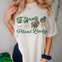 Load image into Gallery viewer, Plant Lady Unisex Comfort Colors® T-shirt, Women&#39;s Cute Houseplant Lover T-Shirt, Mother&#39;s Day Gift, Gift for a Mom, Spring Plant T-Shirt
