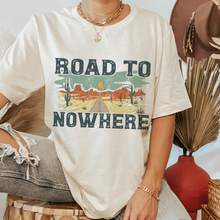 Load image into Gallery viewer, Road To Nowhere Bella Canvas® Unisex Jersey Short Sleeve Tee in Natural, White, Dark Heather or Heather Olive Desert Cactus T-Shirt
