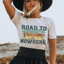 Load image into Gallery viewer, Road To Nowhere Bella Canvas® Unisex Jersey Short Sleeve Tee in Natural, White, Dark Heather or Heather Olive Desert Cactus T-Shirt
