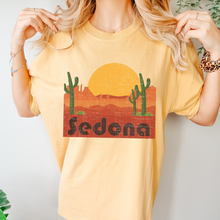 Load image into Gallery viewer, Trendy Sedona Unisex Comfort Colors® T-shirt, Women's Sedona, Arizona Travel, Adventure Tee, Spring or Summer Travel T-Shirt, Hiking or Camping Tee
