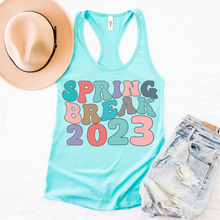 Load image into Gallery viewer, Free Shipping, Spring Break 2023 Women&#39;s Ideal Slim Fit Racerback Tank, Tahiti Blue or Mint, Spring or Summer Tank
