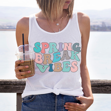 Load image into Gallery viewer, Free Shipping, Spring Break Vibes Women&#39;s Ideal Slim Fit Racerback Tank, Tahiti Blue or Mint, Spring or Summer Tank
