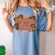 Load image into Gallery viewer, Summer Vibes, Summer Comfort Colors® Unisex Garment-Dyed T-shirt in Six Pretty Spring or Summer Colors Beach Trip T-Shirt
