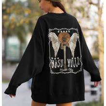 Load image into Gallery viewer, Nashville Music City Guitar Crewneck Sweatshirt Women&#39;s or Men&#39;s Unisex Cozy Gildan Pullover
