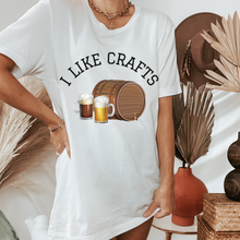 Load image into Gallery viewer, I Like Crafts Unisex Sized Crewneck Sweatshirt or T-Shirt Funny Craft Beer Keg and Beer Steins Men&#39;s or Women&#39;s Pullover or Tee
