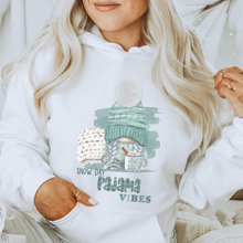 Load image into Gallery viewer, Snow Day Pajama Vibes Crewneck Sweatshirt, Hooded Sweatshirt or T-Shirt Winter Unisex Sized Women&#39;s Shirt Collection
