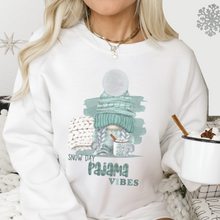 Load image into Gallery viewer, Snow Day Pajama Vibes Crewneck Sweatshirt, Hooded Sweatshirt or T-Shirt Winter Unisex Sized Women&#39;s Shirt Collection
