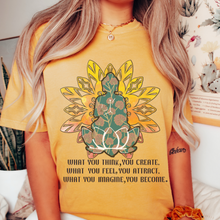 Load image into Gallery viewer, Buddha Lotus Tee, Trendy Comfort Colors® T-shirt, Spring Yoga Meditation T-Shirt in Six Colors, Trendy Summer Tee
