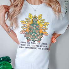 Load image into Gallery viewer, Buddha Lotus Tee, Trendy Comfort Colors® T-shirt, Spring Yoga Meditation T-Shirt in Six Colors, Trendy Summer Tee
