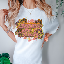 Load image into Gallery viewer, Summer Vibes, Summer Comfort Colors® Unisex Garment-Dyed T-shirt in Six Pretty Spring or Summer Colors Beach Trip T-Shirt
