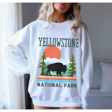 Load image into Gallery viewer, Yellowstone National Park Crewneck Sweatshirt, Distressed Retro Design, Trendy Pullover, Oversize Design Pullover
