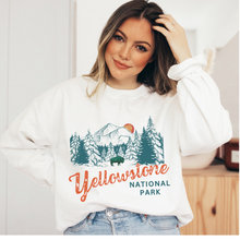 Load image into Gallery viewer, Yellowstone National Park Cozy Hooded or Crewneck Sweatshirt Adventure, Hiking, Camping Hoodie Warm, Soft Sweatshirt
