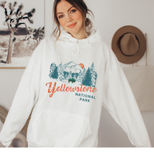 Load image into Gallery viewer, Yellowstone National Park Cozy Hooded or Crewneck Sweatshirt Adventure, Hiking, Camping Hoodie Warm, Soft Sweatshirt
