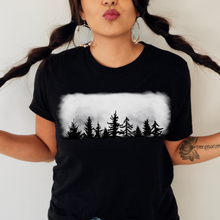 Load image into Gallery viewer, Pine Tree Silhouette, Forest, Outdoors, Hiking, Nature, Camping T-shirt Tee, Garment Dyed Comfort Colors, Spring Shirt
