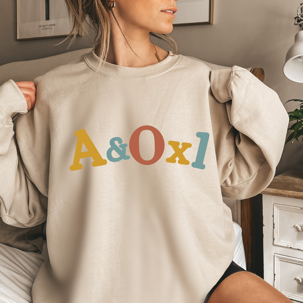 Alert and Oriented times One Sweatshirt Gift for Her Pastel Letters Gift for Him A&Ox1 Nursing Student Grad Gift Unisex Crewneck